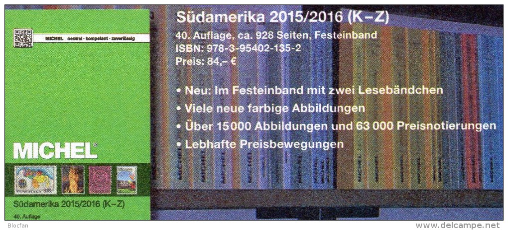 Südamerika Michel Band 3/2 K-Z Briefmarken Katalog 2016 Neu 84€ Paraguay Peru Surinam Uruguay Catalogue Of South-America - Lexicons