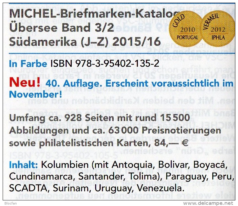 Südamerika Michel Band 3/2 K-Z Briefmarken Katalog 2016 Neu 84€ Paraguay Peru Surinam Uruguay Catalogue Of South-America - Lexika