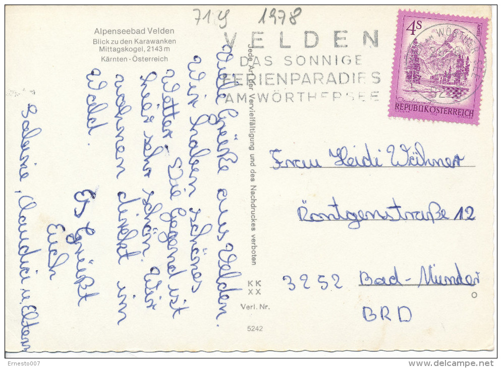 PK/CP, Österreich, Velden, Gebraucht, - Siehe Scan *) - Velden