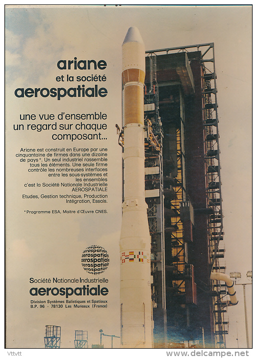 Rare Et Superbe Puzzle : Ariane Et La Société Aérospatiale (22 Cm Sur 30 Cm) Dans Sa Boite D'origine, Les Mureaux, Fusée - Rompecabezas