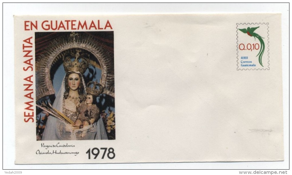 Guatemala CHRISTMAS BIRD VIRGIN CHILD 10000 ISSUED MINT POSTAL STATIONERY 1978 - Other & Unclassified