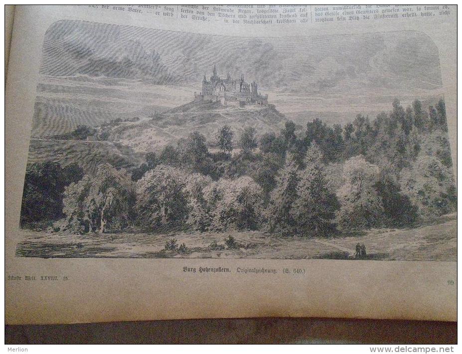 Burg Hohenzollern  - Engraving Gravure  1880  IW1880.637 - Estampes & Gravures