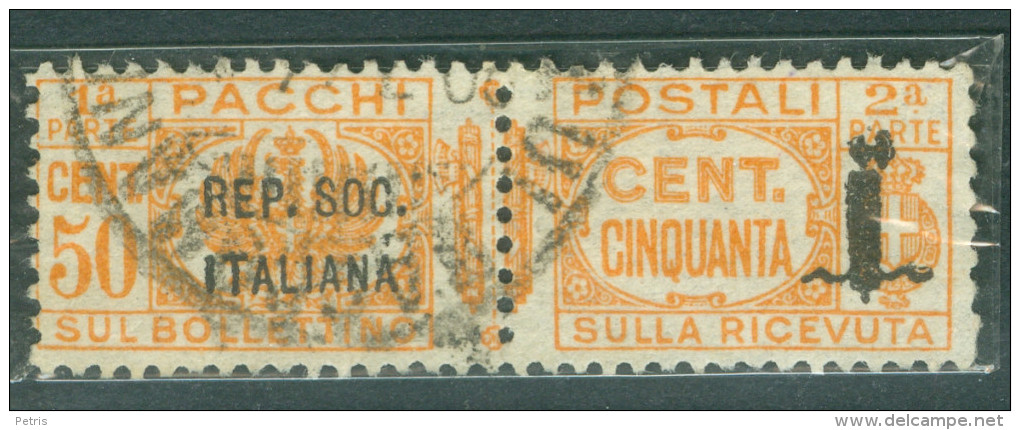 Repubblica Sociale 1944 Pacchi Postali 50 C. Usato - Pacchi Postali