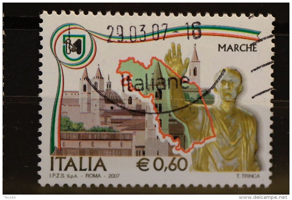 ITALIA USATI 2007 - LE REGIONI MARCHE - RIF. G 1345 - QUALITA´ LUSSO - 2001-10: Usati