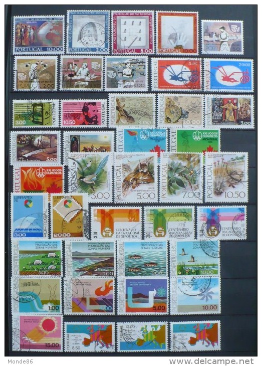 PORTUGAL - lot de timbres (o) des années 70 & 80 - TB