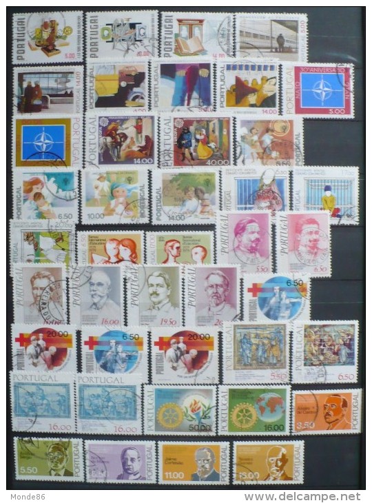 PORTUGAL - lot de timbres (o) des années 70 & 80 - TB