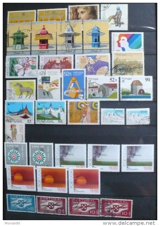 PORTUGAL - lot de timbres (o) des années 70 & 80 - TB