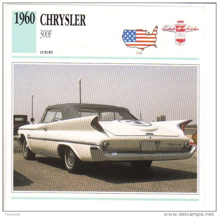 Chrysler 300F  -  1960  -  Fiche Technique Automobile (USA) - Voitures