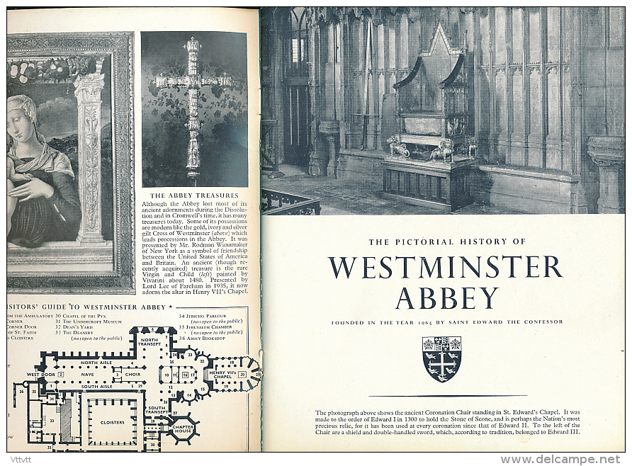 The Pictorial History Of Westminster Abbey Par Canon Adam Fox D.D. (24 Pages, 1966) Guide Visiteur, Angleterre - Europe