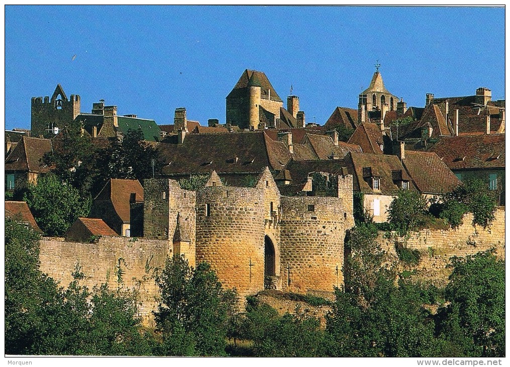 15701. Postal DOMME (Dordogne). Porte De Tours. Chateau - Otros & Sin Clasificación