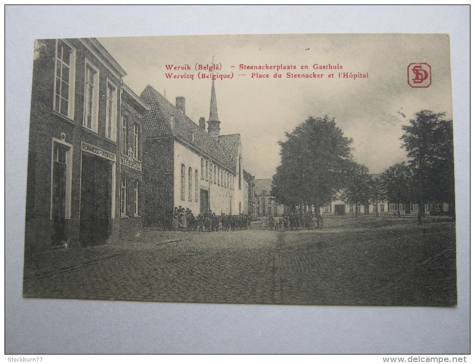 WERVIG , Wervicq ,Carte  Postale Militaire 1914/18  , 2 Scans - Wervik