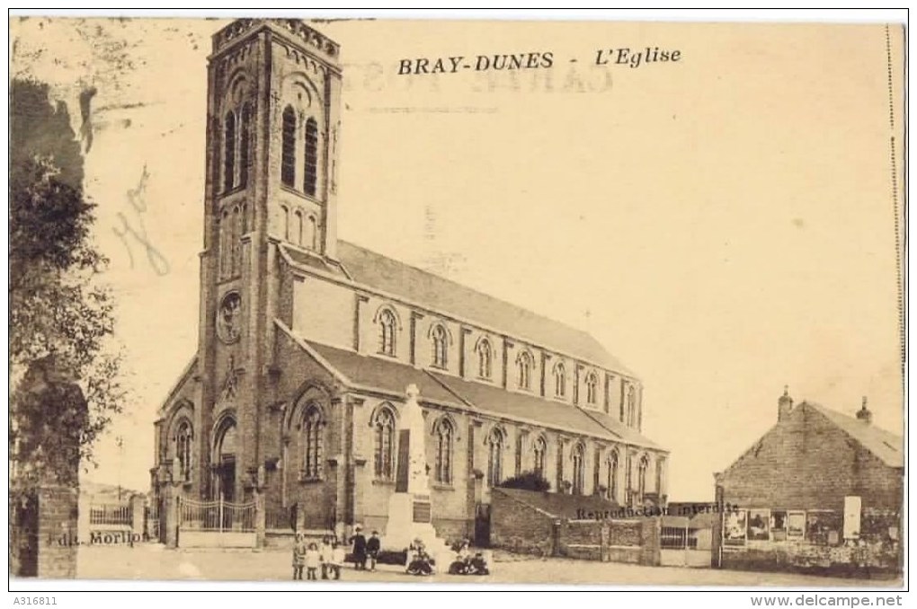 Cpa BRAYES DUNES L Eglise - Bray-Dunes