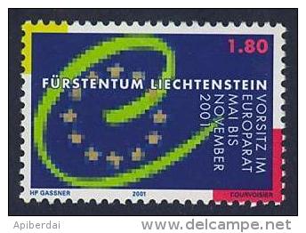 Liechtenstein - 2001europarat  - Conseil De L'europe (unused Stamp + FDC) - Covers & Documents