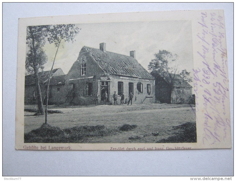 Langemark  ,Carte  Postale Militaire 1914/18  , 2 Scans - Langemark-Poelkapelle