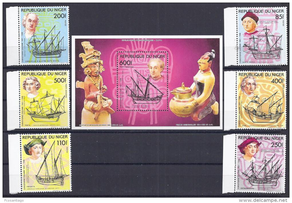 CULTURAS PRECOLOMBINAS  -NIGER 1991 - Yvert#H799/802 AV368/69 H59**  Precio Cat&euro;21.25 - Otros & Sin Clasificación