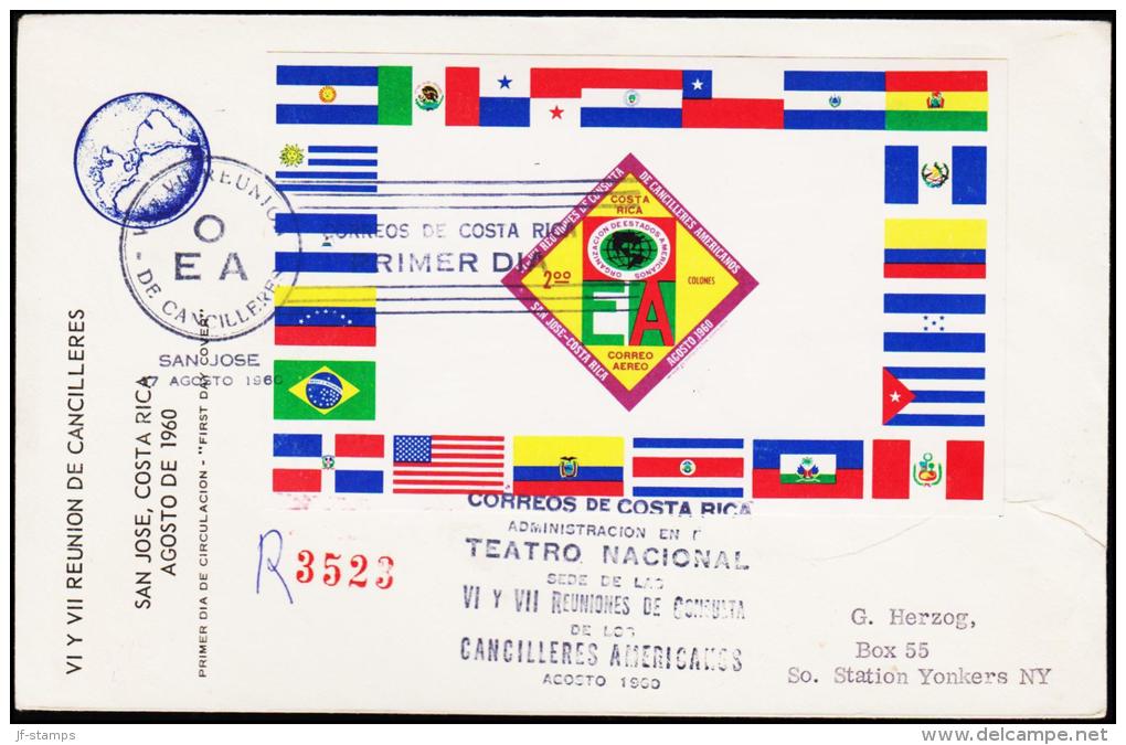 1960. OEA BLOCK. FIRST DAY 17 AUG 1960.  (Michel: BLOCK 3) - JF123132 - Costa Rica