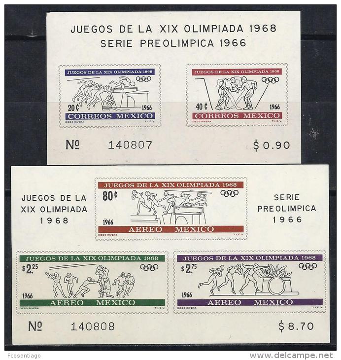 JUEGOS OLIMPICOS - MEXICO 1966 - Yvert#H5/6**  Precio Cat&euro;10 - Verano 1968: México