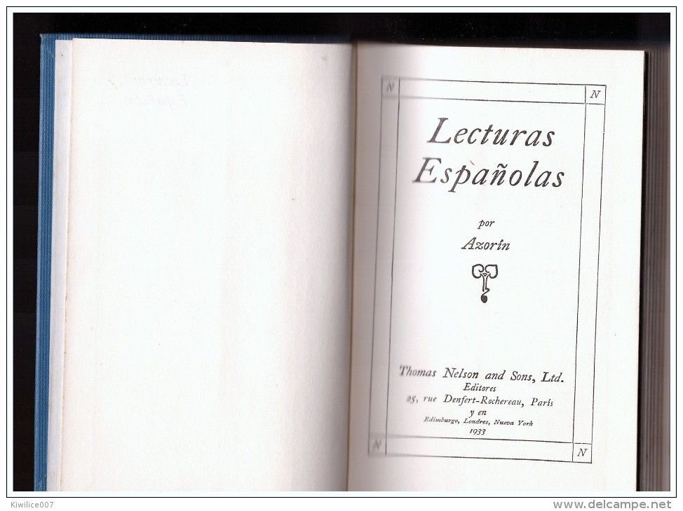 Lecturas Espanolas1933 Azorin - Literature