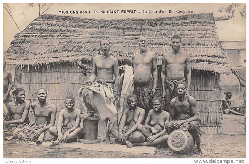 Congo  Afrique    Mission  Des P.P  Du Saint Esprit .  La Cour D'un Roi - Französisch-Kongo