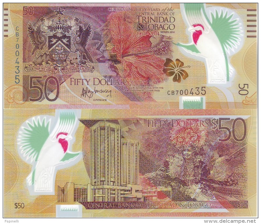 TRINIDAD & TOBAGO   50 Dollars ( COMMEMORATIVE  Polimer )   P54 - Trinidad & Tobago