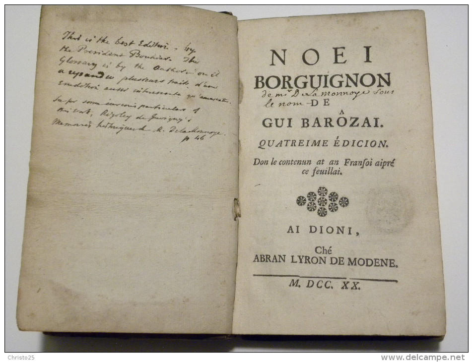 NOEL BOURGUIGNON (Noei Borguignon) Cuir &ndash; 1720 - Old Books