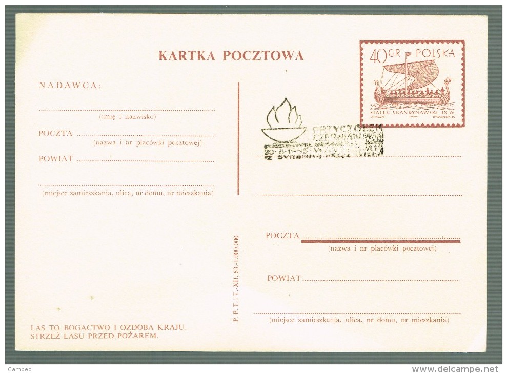 POLAND STATIONERY  DRAKKAR SHIP - Lettres & Documents