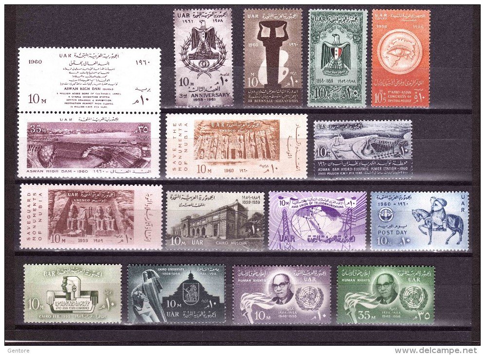 EGYPT 1948-63 Small Lot Of The Period Yvert Cat N°    Perfect MNH **  2 Scanning - Neufs