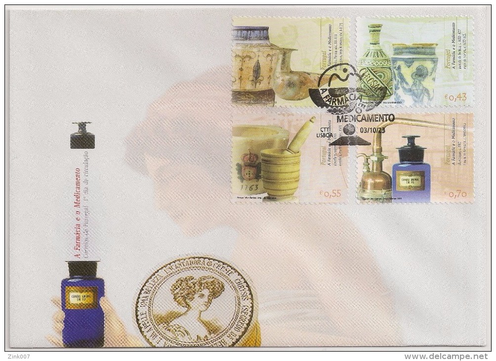 Portugal FDC 2003 - A Farmácia E O Medicamento - The Pharmacy And Drug Apothecary Bottle - La Pharmacie Et Le Médicament - FDC