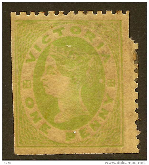 VICTORIA 1861 1d Green QV SG 105 HM* #QI326 - Neufs