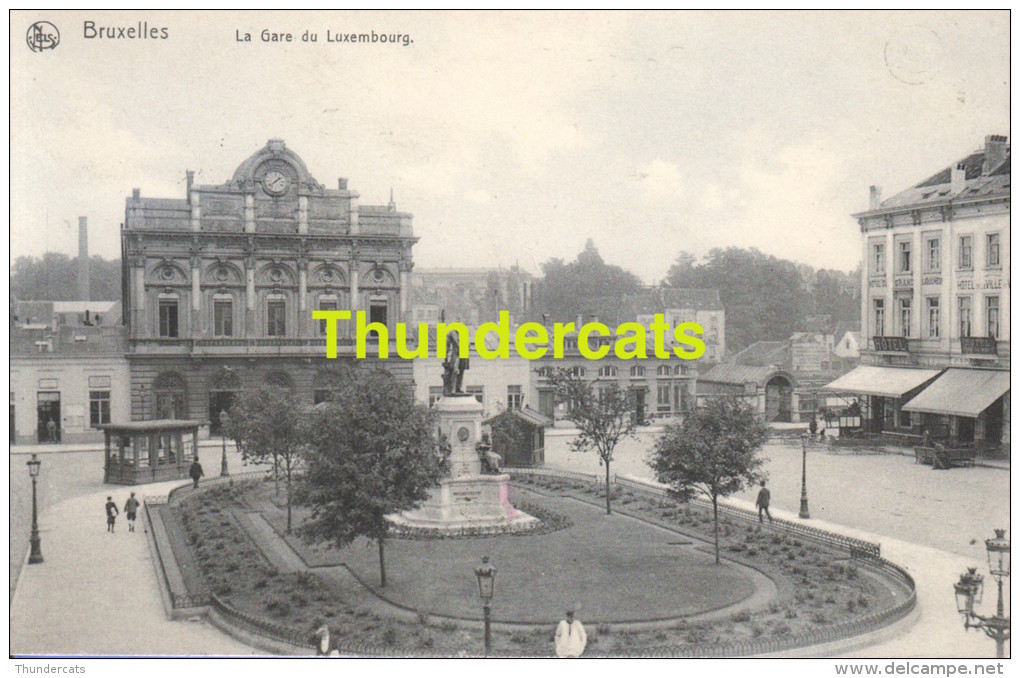 CPA BRUXELLES LA GARE DE LUXEMBOURG - Spoorwegen, Stations