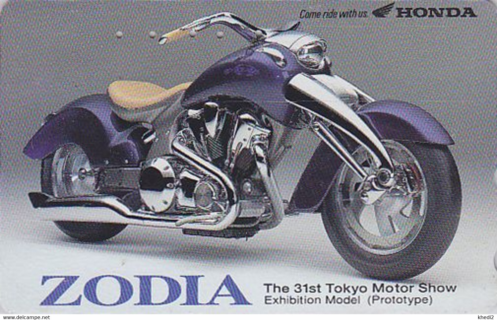 Télécarte JAPON / 110-011 - MOTO HONDA ** ZODIA ** - MOTOR BIKE JAPAN Phonecard - MOTORRAD Telefonkarte - 376 - Motos