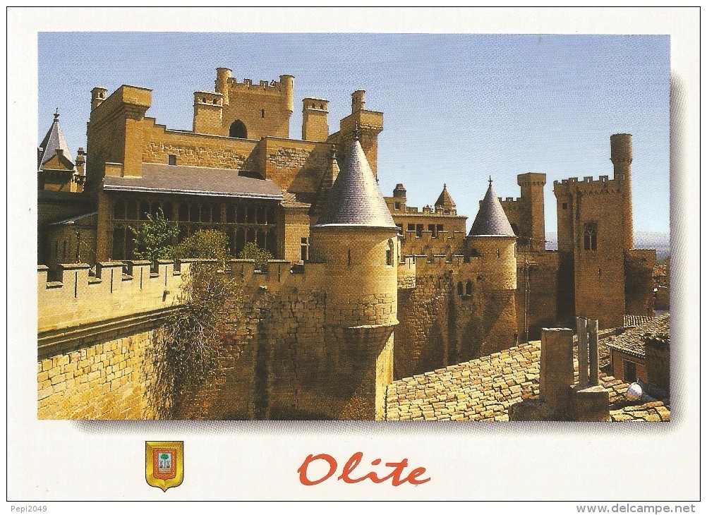 D738 - POSTAL - OLITE - NAVARRA - CASTILLO - VISTA PARCIAL - Navarra (Pamplona)