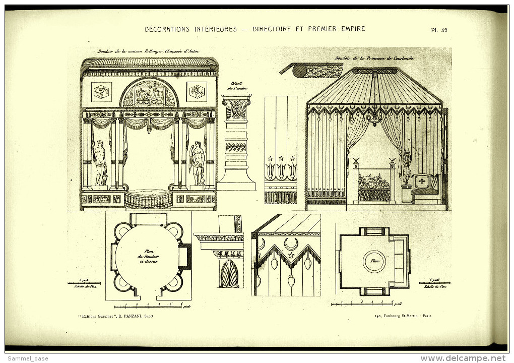 Ca. 1900/1910  - Decorations Interieures - Directoire Et Premier Empire - Baukunst Architektur Ornamente - Architecture
