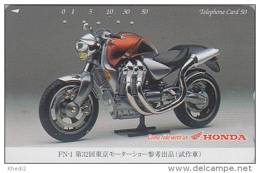 Télécarte Japon - MOTO HONDA  - MOTOR BIKE Japan Phonecard - MOTORRAD Telefonkarte - 384 - Motorbikes