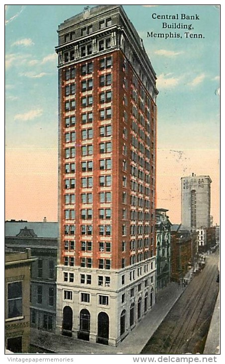 257301-Tennessee, Memphis, Central National Bank Building, Curt Teich No A-11108 - Memphis