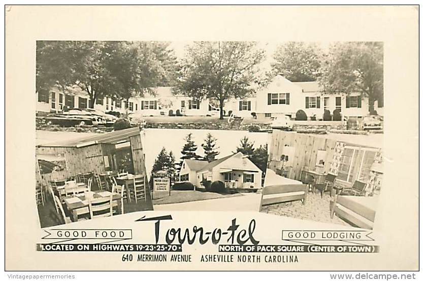 257333-North Carolina, Asheville, RPPC, Tour-O-Tel, Multi-view - Asheville