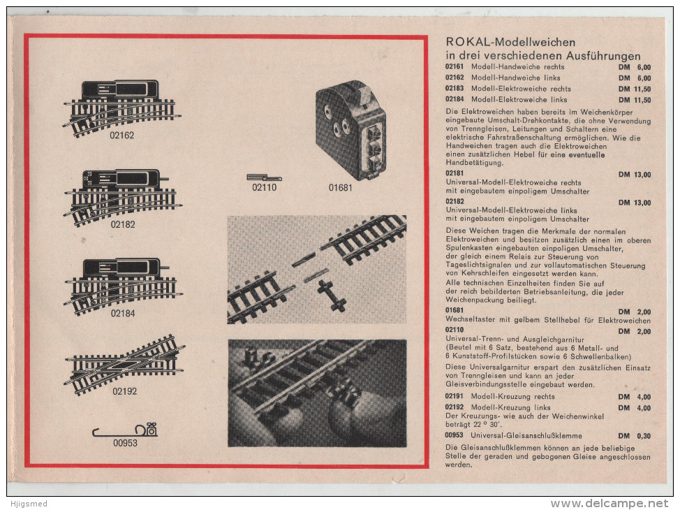Modell Model Bahn Railway Train Station Line Locomotive Mock Up Catalog Catalogue 1967 Rokal Lobberich - Locomotives