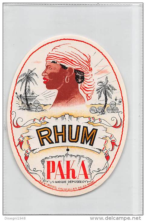 04417 "RHUM PAKA " ETICHETTA ORIGINALE - Rum