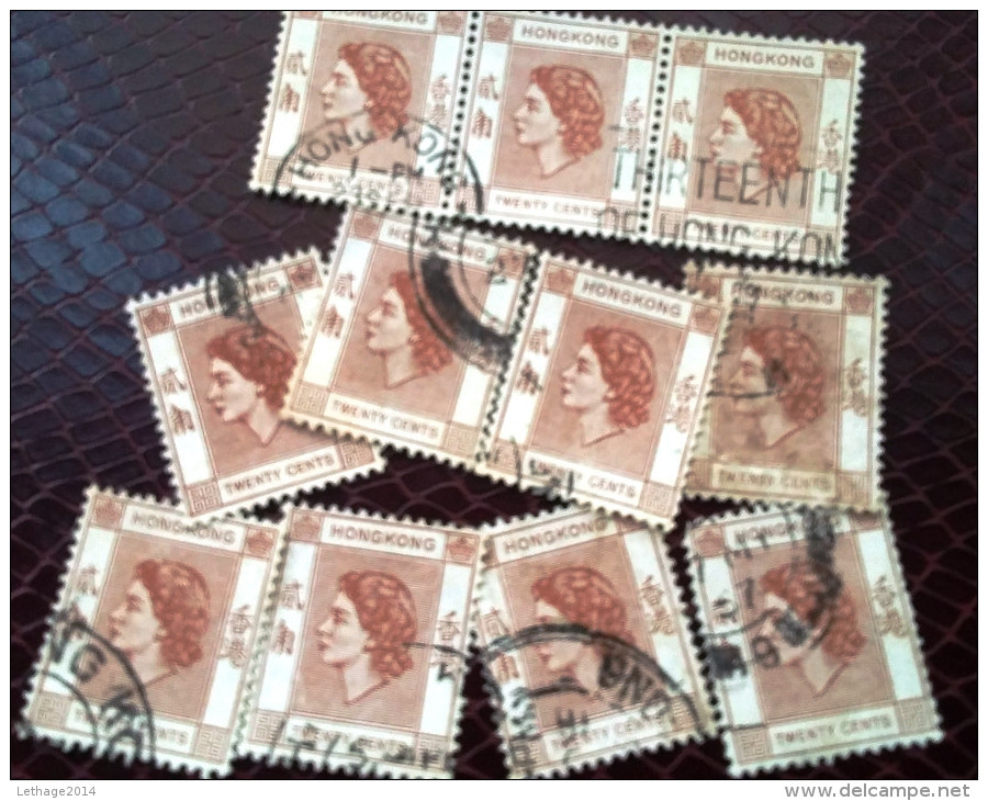 STAMPS 茅根 中國 -   HONG KONG 1952 Queen Elisabeth +4 Photo - Used Stamps