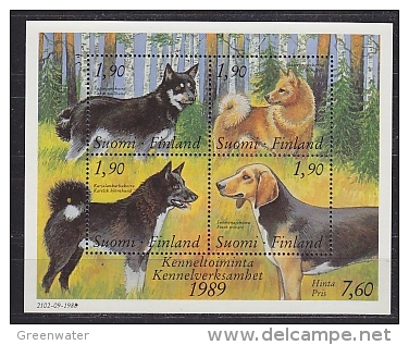 Finland 1989 Dogs M/s ** Mnh (26165H) - Blocchi E Foglietti