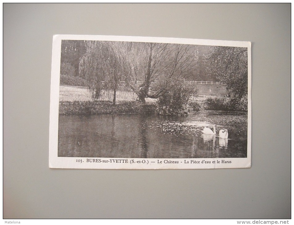 ESSONNE BURES SUR YVETTE LE CHATEAU LA PIECE D'EAU ET LE HARAS - Bures Sur Yvette