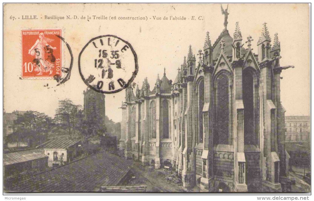 LILLE - Basilique N.-D. De La Treille (en Construction) - Vue De L'Abside - Lille