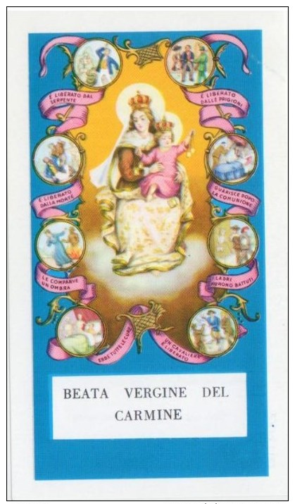 SANTINO  HOLY CARD - BEATA VERGINE DEL CARMINE - ED.G.MI 137 - Santini