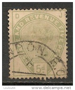 Timbres - Grande-Bretagne - 1883 - 5 P. - - Ohne Zuordnung
