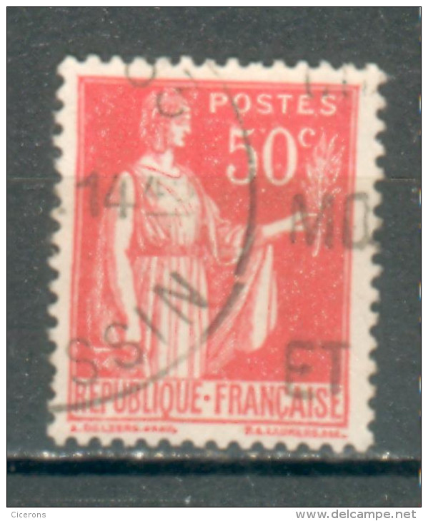 Collection FRANCE ; 1932-33 ; Type Paix ; Y&T N° 283 B IIA ; Lot :  ; Oblitéré - 1932-39 Paz