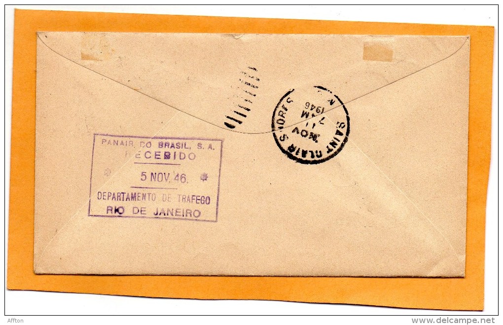 USA 1946 Air Mail Cover Mailed To Brazil And Returned PAA Experimental Flight - Posta Aerea