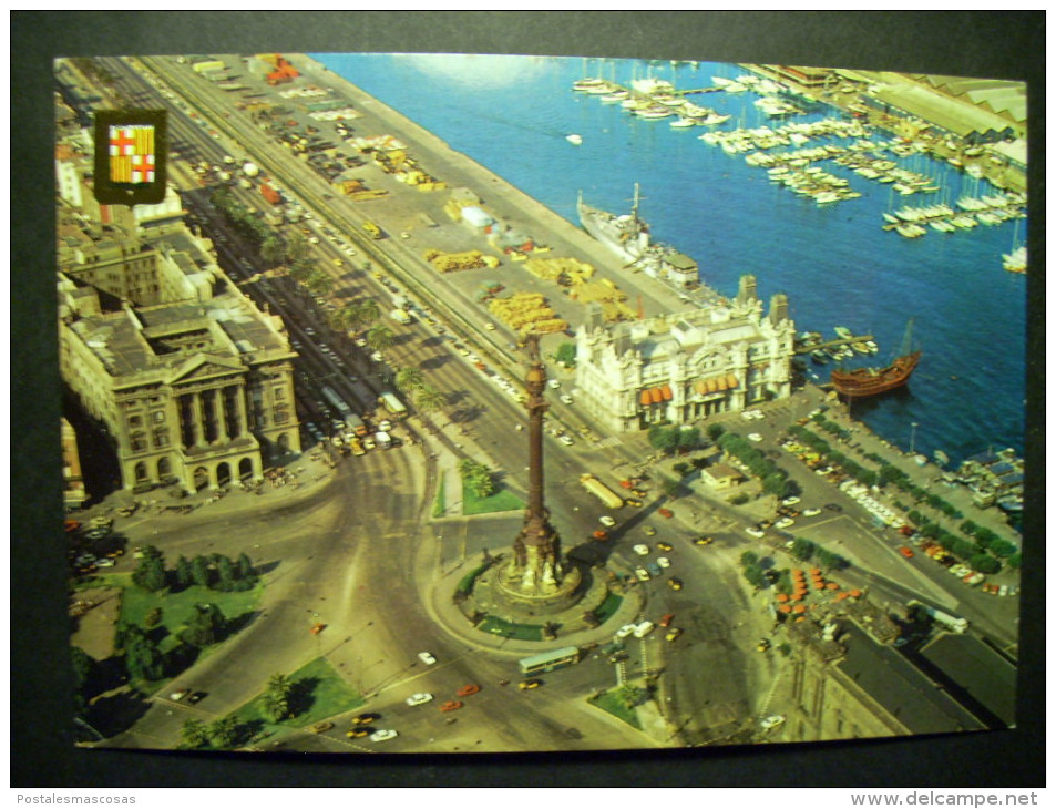 3264 ESPAÑA SPAIN CATALUÑA CATALUNYA BARCELONA MONUMENTO A COLON POSTCARD POSTAL AÑOS 60/70 ESCRITA - TENGO MAS POSTALES - Barcelona