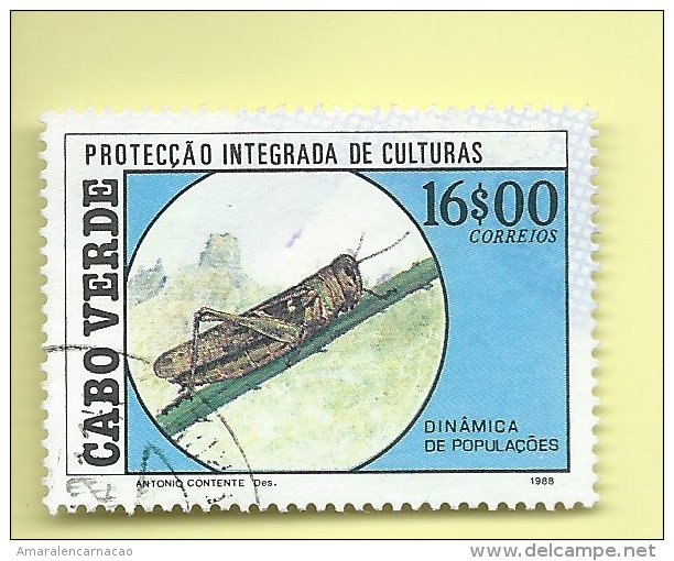 TIMBRES -  STAMPS - CAP VERT / CAPE VERDE - 1988 - LA PROTECTION INTÉGRÉE DES CULTURES - TIMBRE OBLITÉRÉ - Cap Vert