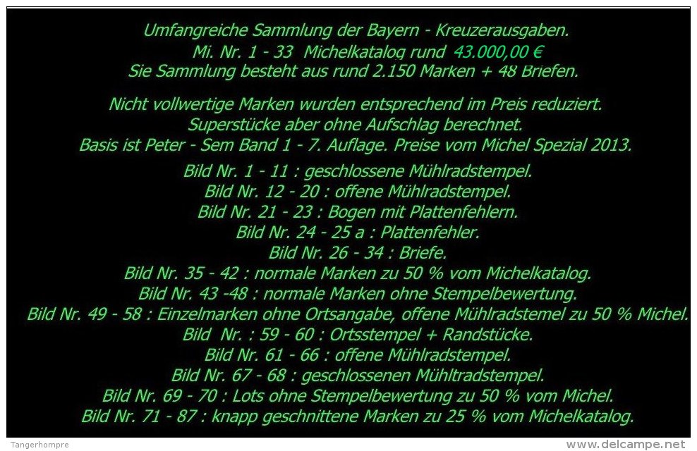 Bayern - Kreuzerausgaben Mi. Nr. 1 - 33, Ca. 2150 Marken. Michel Rund 40.000,00 € - Sonstige & Ohne Zuordnung