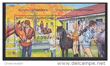 Finland 1990 Horses M/s ** Mnh (26165L) - Hojas Bloque